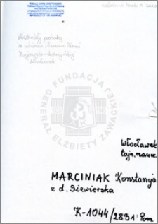 Marciniak Konstancja z d. Siewierska