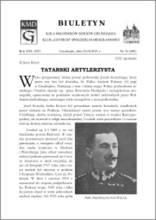 Biuletyn Koła Miłośników Dziejów Grudziądza 2021, Rok XIX nr 10 (688) : Tatarski artylerzysta