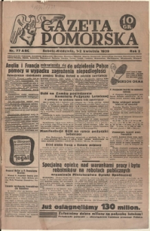 Gazeta Pomorska, 1939.04.01-02, R.2, nr 77