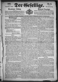 Der Gesellige : Graudenzer Zeitung 1895.01.03, Jg. 69, No. 2