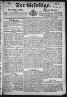 Der Gesellige : Graudenzer Zeitung 1895.01.06, Jg. 69, No. 5