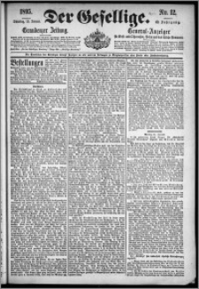 Der Gesellige : Graudenzer Zeitung 1895.01.15, Jg. 69, No. 12