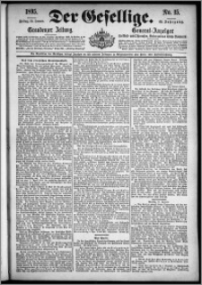 Der Gesellige : Graudenzer Zeitung 1895.01.18, Jg. 69, No. 15