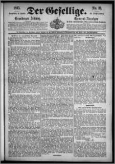 Der Gesellige : Graudenzer Zeitung 1895.01.19, Jg. 69, No. 16