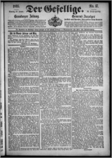 Der Gesellige : Graudenzer Zeitung 1895.01.20, Jg. 69, No. 17