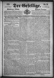 Der Gesellige : Graudenzer Zeitung 1895.01.25, Jg. 69, No. 21