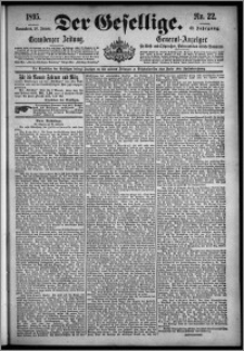 Der Gesellige : Graudenzer Zeitung 1895.01.26, Jg. 69, No. 22