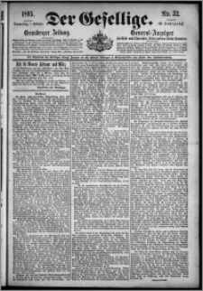 Der Gesellige : Graudenzer Zeitung 1895.02.07, Jg. 69, No. 32