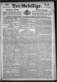 Der Gesellige : Graudenzer Zeitung 1895.02.10, Jg. 69, No. 35