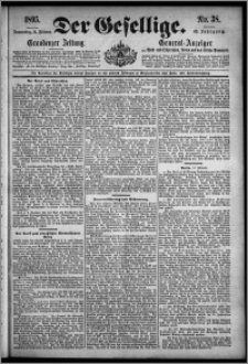Der Gesellige : Graudenzer Zeitung 1895.02.14, Jg. 69, No. 38