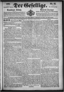 Der Gesellige : Graudenzer Zeitung 1895.02.21, Jg. 69, No. 44