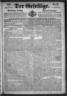 Der Gesellige : Graudenzer Zeitung 1895.02.22, Jg. 69, No. 45