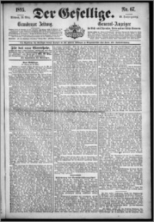 Der Gesellige : Graudenzer Zeitung 1895.03.20, Jg. 69, No. 67