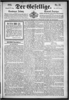 Der Gesellige : Graudenzer Zeitung 1895.03.27, Jg. 69, No. 73