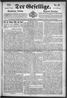 Der Gesellige : Graudenzer Zeitung 1895.04.21, Jg. 69, No. 93