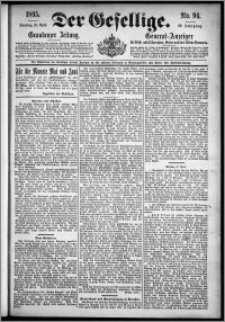 Der Gesellige : Graudenzer Zeitung 1895.04.23, Jg. 69, No. 94