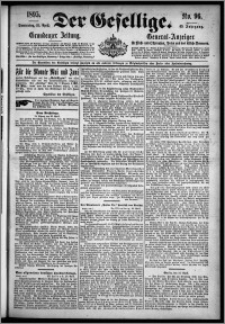 Der Gesellige : Graudenzer Zeitung 1895.04.25, Jg. 69, No. 96