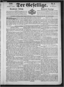 Der Gesellige : Graudenzer Zeitung 1896.01.05, Jg. 70, No. 4