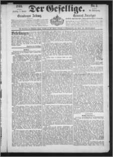 Der Gesellige : Graudenzer Zeitung 1896.01.07, Jg. 70, No. 5