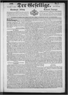 Der Gesellige : Graudenzer Zeitung 1896.01.09, Jg. 70, No. 7