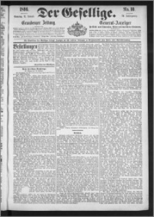 Der Gesellige : Graudenzer Zeitung 1896.01.12, Jg. 70, No. 10
