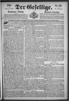 Der Gesellige : Graudenzer Zeitung 1895.06.23, Jg. 69, No. 145