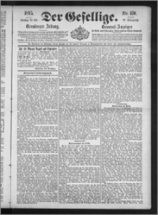 Der Gesellige : Graudenzer Zeitung 1895.07.23, Jg. 70, No. 170