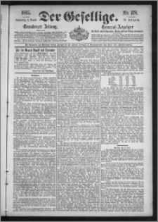 Der Gesellige : Graudenzer Zeitung 1895.08.01, Jg. 70, No. 178