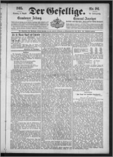 Der Gesellige : Graudenzer Zeitung 1895.08.04, Jg. 70, No. 181