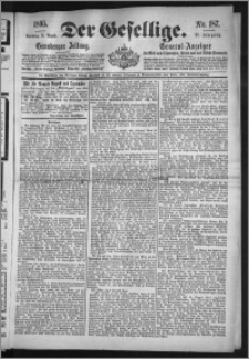 Der Gesellige : Graudenzer Zeitung 1895.08.11, Jg. 70, No. 187