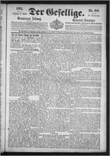 Der Gesellige : Graudenzer Zeitung 1895.08.13, Jg. 70, No. 188