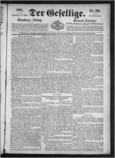 Der Gesellige : Graudenzer Zeitung 1895.08.15, Jg. 70, No. 190