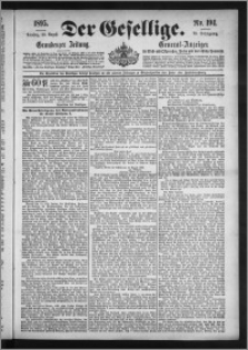 Der Gesellige : Graudenzer Zeitung 1895.08.20, Jg. 70, No. 194