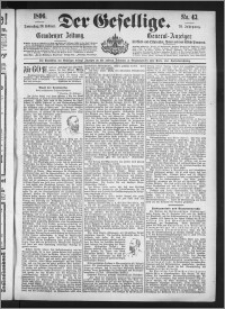 Der Gesellige : Graudenzer Zeitung 1896.02.20, Jg. 70, No. 43