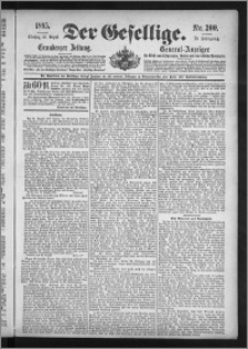 Der Gesellige : Graudenzer Zeitung 1895.08.27, Jg. 70, No. 200