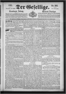 Der Gesellige : Graudenzer Zeitung 1895.08.29, Jg. 70, No. 202