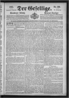 Der Gesellige : Graudenzer Zeitung 1895.09.07, Jg. 70, No. 210
