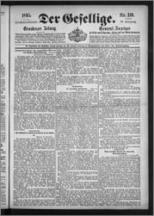 Der Gesellige : Graudenzer Zeitung 1895.09.14, Jg. 70, No. 216