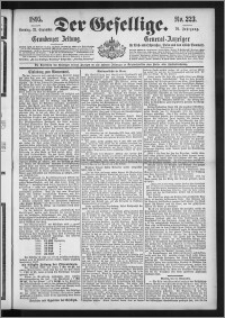 Der Gesellige : Graudenzer Zeitung 1895.09.22, Jg. 70, No. 223