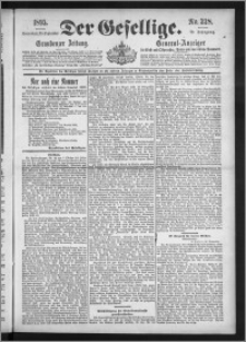 Der Gesellige : Graudenzer Zeitung 1895.09.28, Jg. 70, No. 228