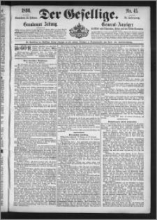 Der Gesellige : Graudenzer Zeitung 1896.02.22, Jg. 70, No. 45