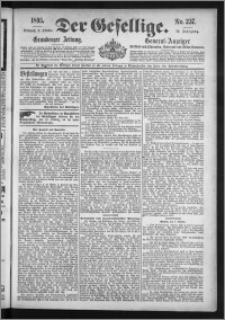 Der Gesellige : Graudenzer Zeitung 1895.10.09, Jg. 70, No. 237