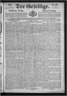 Der Gesellige : Graudenzer Zeitung 1895.10.20, Jg. 70, No. 247