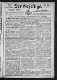 Der Gesellige : Graudenzer Zeitung 1895.11.03, Jg. 70, No. 259