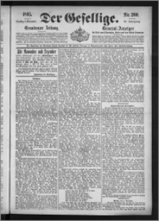 Der Gesellige : Graudenzer Zeitung 1895.11.05, Jg. 70, No. 260