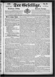 Der Gesellige : Graudenzer Zeitung 1896.04.01, Jg. 70, No. 78