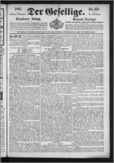 Der Gesellige : Graudenzer Zeitung 1895.11.27, Jg. 70, No. 278