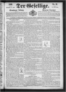 Der Gesellige : Graudenzer Zeitung 1896.04.18, Jg. 70, No. 91