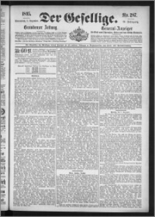 Der Gesellige : Graudenzer Zeitung 1895.12.07, Jg. 70, No. 287