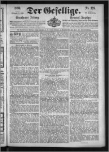 Der Gesellige : Graudenzer Zeitung 1896.06.03, Jg. 70, No. 128
